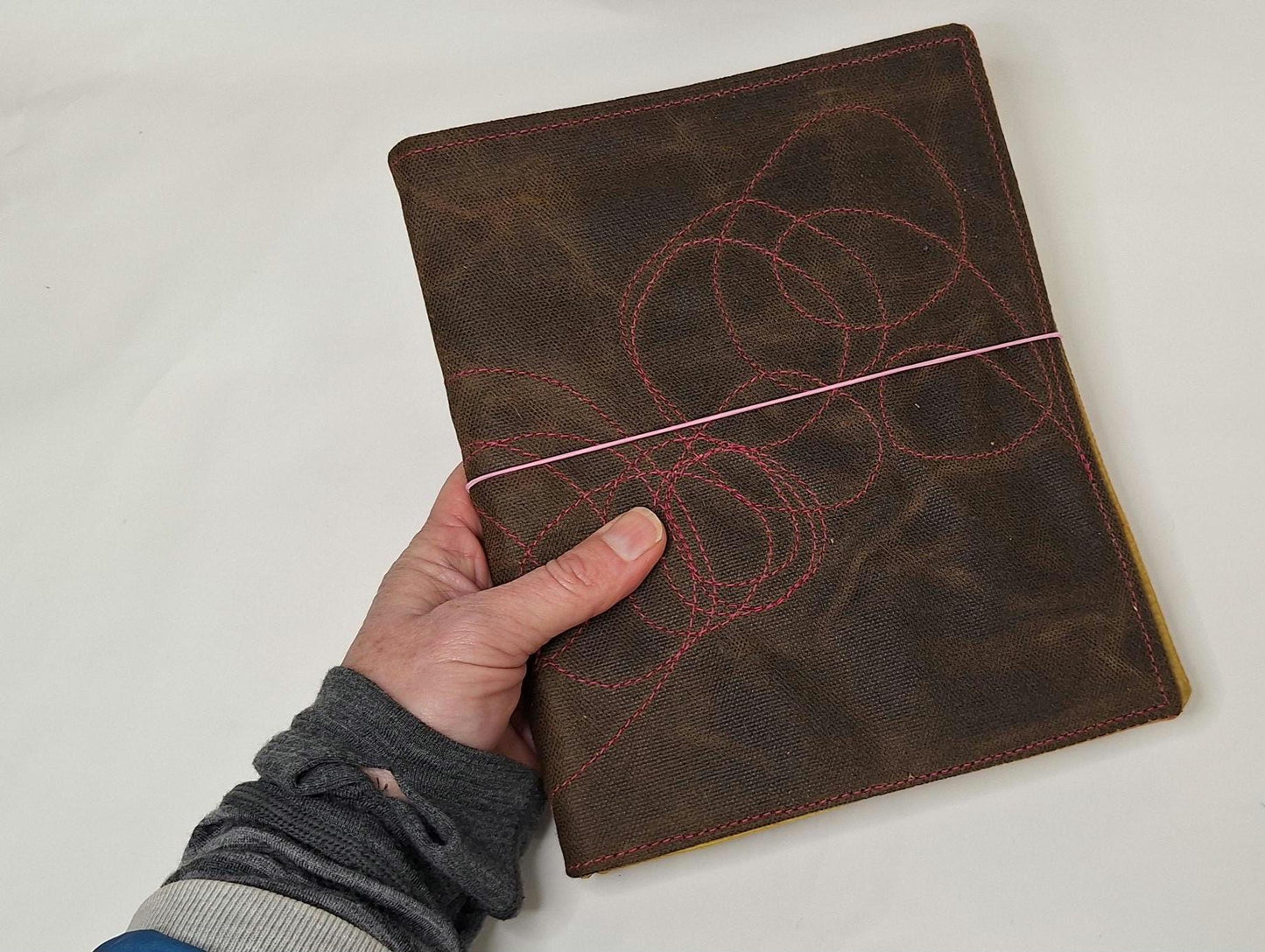 Waxed Canvas A5 notebook cover with notebook