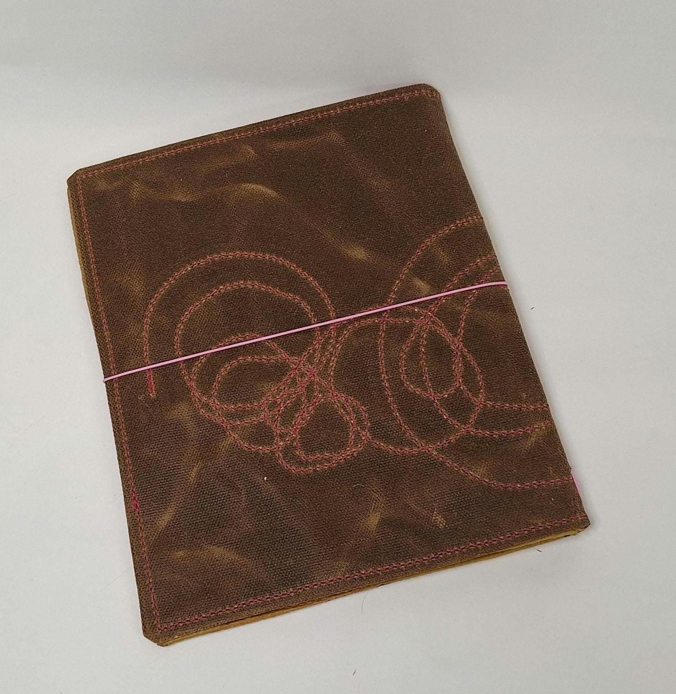 Waxed Canvas A5 notebook cover with notebook