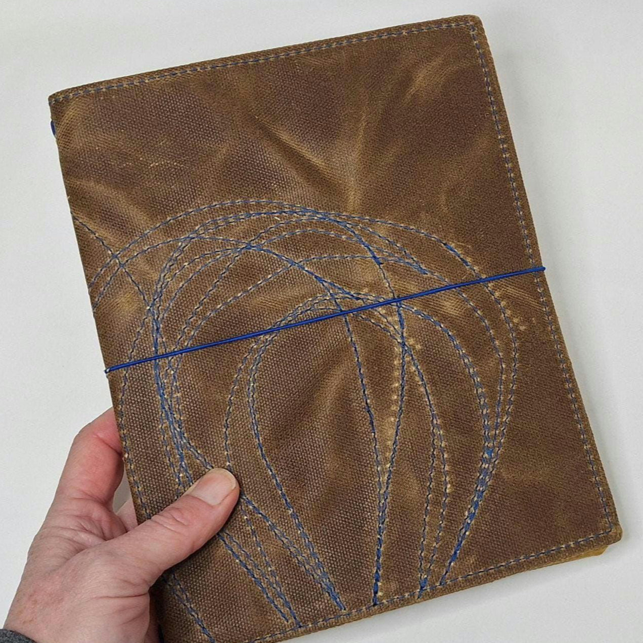 Waxed Canvas A5 notebook cover with notebook