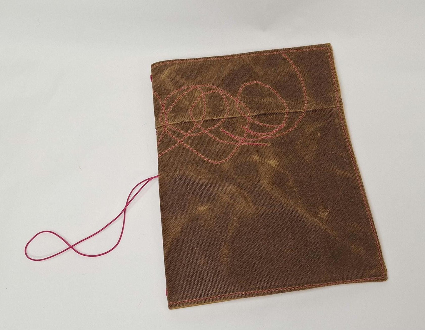 Waxed Canvas A5 notebook cover with notebook
