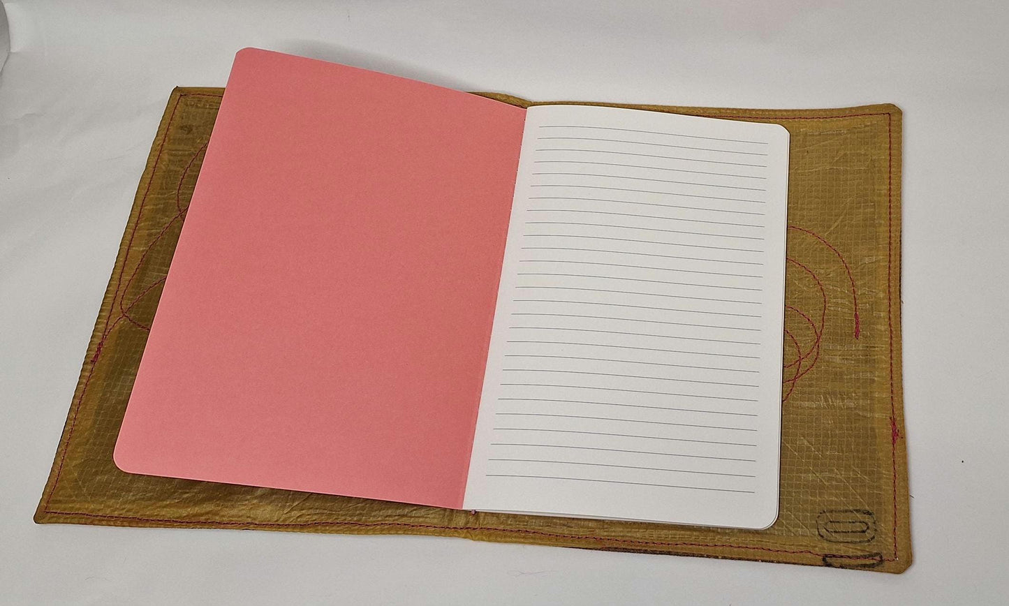 Waxed Canvas A5 notebook cover with notebook