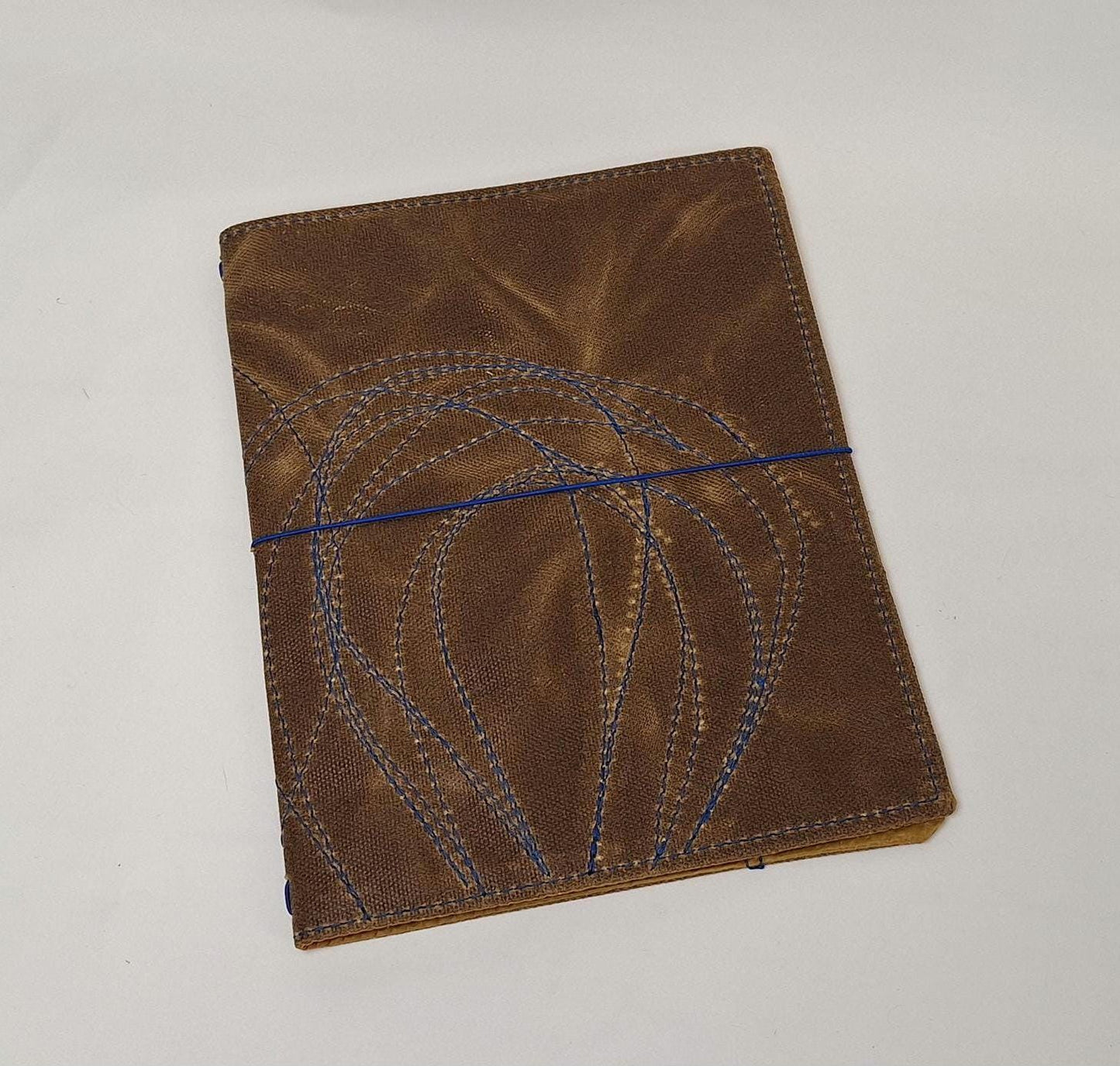 Waxed Canvas A5 notebook cover with notebook